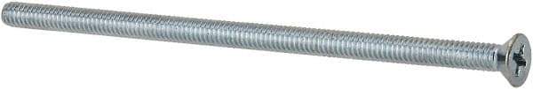Value Collection - #8-32 UNC, 3-1/2" OAL Phillips Drive Machine Screw - Flat Head, Grade J82 Steel, Zinc-Plated Finish, Without Washer - Apex Tool & Supply