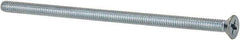 Value Collection - #8-32 UNC, 3-1/2" OAL Phillips Drive Machine Screw - Flat Head, Grade J82 Steel, Zinc-Plated Finish, Without Washer - Apex Tool & Supply