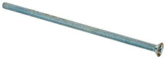 Value Collection - #8-32 UNC, 4" OAL Phillips Drive Machine Screw - Flat Head, Grade J82 Steel, Zinc-Plated Finish, Without Washer - Apex Tool & Supply
