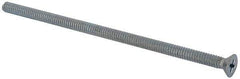Value Collection - #10-24 UNC, 4-1/2" OAL Phillips Drive Machine Screw - Flat Head, Grade J82 Steel, Zinc-Plated Finish, Without Washer - Apex Tool & Supply