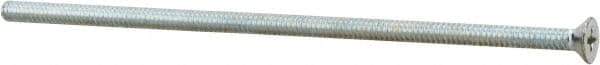 Value Collection - #10-24 UNC, 5" OAL Phillips Drive Machine Screw - Flat Head, Grade J82 Steel, Zinc-Plated Finish, Without Washer - Apex Tool & Supply