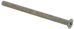 Value Collection - #10-32 UNF, 3" OAL Phillips Drive Machine Screw - Flat Head, Grade J82 Steel, Zinc-Plated Finish, Without Washer - Apex Tool & Supply