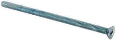 Value Collection - #10-32 UNF, 3-1/2" OAL Phillips Drive Machine Screw - Flat Head, Grade J82 Steel, Zinc-Plated Finish, Without Washer - Apex Tool & Supply