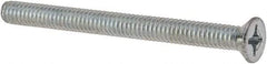 Value Collection - #12-24 UNC, 2-1/2" OAL Phillips Drive Machine Screw - Flat Head, Grade J82 Steel, Zinc-Plated Finish, Without Washer - Apex Tool & Supply