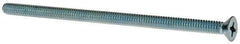 Value Collection - 1/4-20 UNC, 5" OAL Phillips Drive Machine Screw - Flat Head, Grade J82 Steel, Zinc-Plated Finish, Without Washer - Apex Tool & Supply