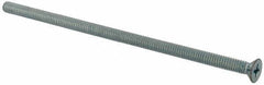 Value Collection - 1/4-20 UNC, 6" OAL Phillips Drive Machine Screw - Flat Head, Grade J82 Steel, Zinc-Plated Finish, Without Washer - Apex Tool & Supply