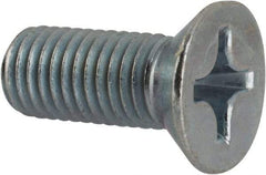 Value Collection - 1/4-28 UNF, 5/8" OAL Phillips Drive Machine Screw - Flat Head, Grade J82 Steel, Zinc-Plated Finish, Without Washer - Apex Tool & Supply