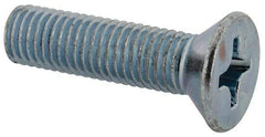 Value Collection - 1/4-28 UNF, 1" OAL Phillips Drive Machine Screw - Flat Head, Grade J82 Steel, Zinc-Plated Finish, Without Washer - Apex Tool & Supply