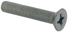 Value Collection - 1/4-28 UNF, 1-1/2" OAL Phillips Drive Machine Screw - Flat Head, Grade J82 Steel, Zinc-Plated Finish, Without Washer - Apex Tool & Supply