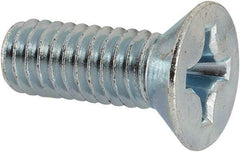 Value Collection - 5/16-18 UNC, 7/8" OAL Phillips Drive Machine Screw - Flat Head, Grade J82 Steel, Zinc-Plated Finish, Without Washer - Apex Tool & Supply