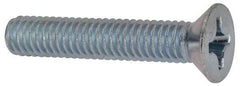 Value Collection - 5/16-18 UNC, 1-3/4" OAL Phillips Drive Machine Screw - Flat Head, Grade J82 Steel, Zinc-Plated Finish, Without Washer - Apex Tool & Supply