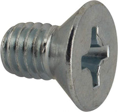 Value Collection - 3/8-16 UNC, 5/8" OAL Phillips Drive Machine Screw - Flat Head, Grade J82 Steel, Zinc-Plated Finish, Without Washer - Apex Tool & Supply