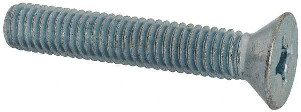 Value Collection - 3/8-16 UNC, 2-1/4" OAL Phillips Drive Machine Screw - Flat Head, Grade J82 Steel, Zinc-Plated Finish, Without Washer - Apex Tool & Supply