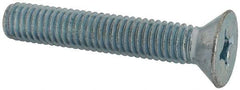 Value Collection - 3/8-16 UNC, 2-1/4" OAL Phillips Drive Machine Screw - Flat Head, Grade J82 Steel, Zinc-Plated Finish, Without Washer - Apex Tool & Supply