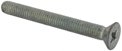 Value Collection - 3/8-16 UNC, 3-1/2" OAL Phillips Drive Machine Screw - Flat Head, Grade J82 Steel, Zinc-Plated Finish, Without Washer - Apex Tool & Supply