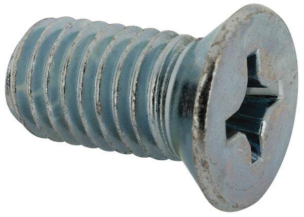 Value Collection - 1/2-13 UNC, 1" OAL Phillips Drive Machine Screw - Flat Head, Grade J82 Steel, Zinc-Plated Finish, Without Washer - Apex Tool & Supply