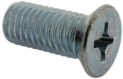 Value Collection - 1/2-13 UNC, 1-1/4" OAL Phillips Drive Machine Screw - Flat Head, Grade J82 Steel, Zinc-Plated Finish, Without Washer - Apex Tool & Supply