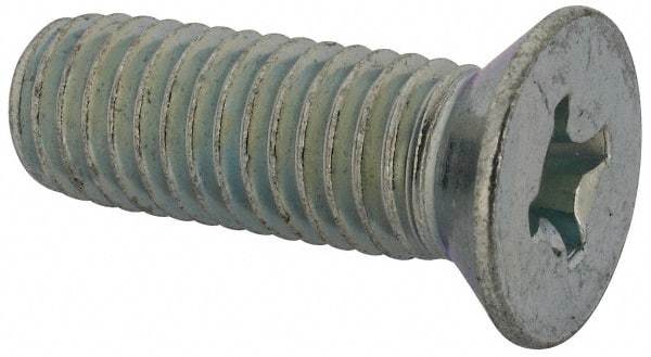 Value Collection - 1/2-13 UNC, 1-1/2" OAL Phillips Drive Machine Screw - Flat Head, Grade J82 Steel, Zinc-Plated Finish, Without Washer - Apex Tool & Supply