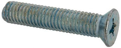 Value Collection - 1/2-13 UNC, 2-1/2" OAL Phillips Drive Machine Screw - Flat Head, Grade J82 Steel, Zinc-Plated Finish, Without Washer - Apex Tool & Supply
