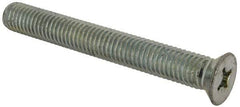 Value Collection - 1/2-13 UNC, 4" OAL Phillips Drive Machine Screw - Flat Head, Grade J82 Steel, Zinc-Plated Finish, Without Washer - Apex Tool & Supply