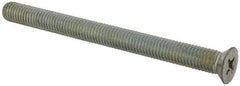 Value Collection - 1/2-13 UNC, 6" OAL Phillips Drive Machine Screw - Flat Head, Grade J82 Steel, Zinc-Plated Finish, Without Washer - Apex Tool & Supply