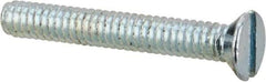 Value Collection - #2-56 UNC, 5/8" OAL Slotted Drive Machine Screw - Flat Head, Grade J82 Steel, Zinc-Plated Finish, Without Washer - Apex Tool & Supply