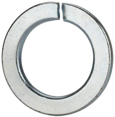 Value Collection - M39, 39.5mm ID, 61.2mm OD, 6mm Thick Split Lock Washer - Grade 8 Spring Steel, Zinc-Plated Finish, 39.5mm Min ID, 40.7mm Max ID - Apex Tool & Supply