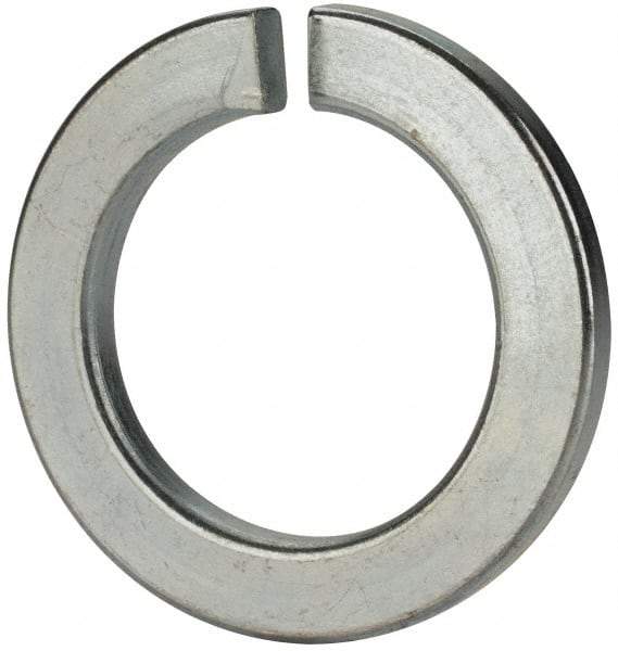 Value Collection - M48, 49mm ID, 75mm OD, 7mm Thick Split Lock Washer - Grade 8 Spring Steel, Zinc-Plated Finish, 49mm Min ID, 50.5mm Max ID - Apex Tool & Supply