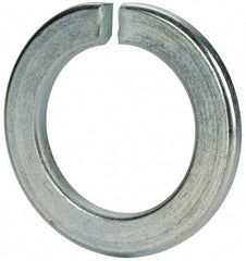 Value Collection - M52, 53mm ID, 83mm OD, 8mm Thick Split Lock Washer - Grade 8 Spring Steel, Zinc-Plated Finish, 53mm Min ID, 54.5mm Max ID - Apex Tool & Supply