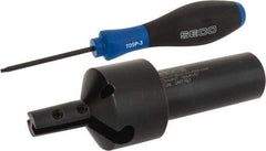 Seco - 0.67" Cut Diam, 0.98" Max Depth of Cut, 1" Shank Diam, Indexable Thread Mill - 40mm Insert Size, 2 Inserts, Toolholder Style R396.19, 4.55" OAL - Apex Tool & Supply