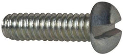 Value Collection - #2-56 UNC, 5/16" Length Under Head Slotted Drive Machine Screw - Round Head, Grade J82 Steel, Zinc-Plated Finish, Without Washer - Apex Tool & Supply