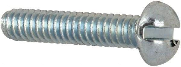 Value Collection - #2-56 UNC, 7/16" Length Under Head Slotted Drive Machine Screw - Round Head, Grade J82 Steel, Zinc-Plated Finish, Without Washer - Apex Tool & Supply