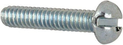 Value Collection - #2-56 UNC, 7/16" Length Under Head Slotted Drive Machine Screw - Round Head, Grade J82 Steel, Zinc-Plated Finish, Without Washer - Apex Tool & Supply