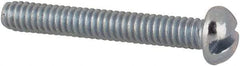 Value Collection - #2-56 UNC, 5/8" Length Under Head Slotted Drive Machine Screw - Round Head, Grade J82 Steel, Zinc-Plated Finish, Without Washer - Apex Tool & Supply