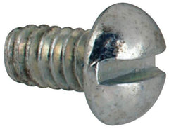 Value Collection - #3-48 UNC, 3/16" Length Under Head Slotted Drive Machine Screw - Round Head, Grade J82 Steel, Zinc-Plated Finish, Without Washer - Apex Tool & Supply