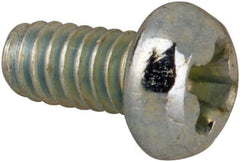 Value Collection - #2-56 UNC, 3/16" Length Under Head Phillips Drive Machine Screw - Round Head, Grade J82 Steel, Zinc-Plated Finish, Without Washer - Apex Tool & Supply