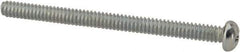 Value Collection - #4-40 UNC, 1-1/2" Length Under Head Phillips Drive Machine Screw - Round Head, Grade J82 Steel, Zinc-Plated Finish, Without Washer - Apex Tool & Supply