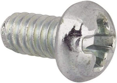 Value Collection - #5-40 UNC, 1/4" Length Under Head Phillips Drive Machine Screw - Round Head, Grade J82 Steel, Zinc-Plated Finish, Without Washer - Apex Tool & Supply