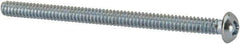Value Collection - #6-32 UNC, 2" Length Under Head Phillips Drive Machine Screw - Round Head, Grade J82 Steel, Zinc-Plated Finish, Without Washer - Apex Tool & Supply