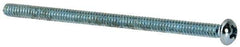 Value Collection - #6-32 UNC, 2-1/2" Length Under Head Phillips Drive Machine Screw - Round Head, Grade J82 Steel, Zinc-Plated Finish, Without Washer - Apex Tool & Supply