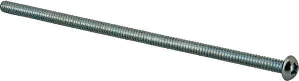 Value Collection - #6-32 UNC, 3-1/2" Length Under Head Phillips Drive Machine Screw - Round Head, Grade J82 Steel, Zinc-Plated Finish, Without Washer - Apex Tool & Supply