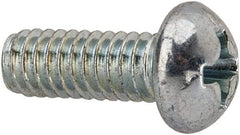 Value Collection - #8-32 UNC, 7/16" Length Under Head Phillips Drive Machine Screw - Round Head, Grade J82 Steel, Zinc-Plated Finish, Without Washer - Apex Tool & Supply