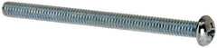 Value Collection - #8-32 UNC, 2-1/4" Length Under Head Phillips Drive Machine Screw - Round Head, Grade J82 Steel, Zinc-Plated Finish, Without Washer - Apex Tool & Supply