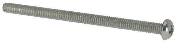 Value Collection - #8-32 UNC, 2-3/4" Length Under Head Phillips Drive Machine Screw - Round Head, Grade J82 Steel, Zinc-Plated Finish, Without Washer - Apex Tool & Supply