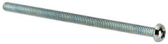Value Collection - #8-32 UNC, 3" Length Under Head Phillips Drive Machine Screw - Round Head, Grade J82 Steel, Zinc-Plated Finish, Without Washer - Apex Tool & Supply