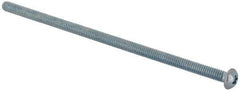Value Collection - #8-32 UNC, 4" Length Under Head Phillips Drive Machine Screw - Round Head, Grade J82 Steel, Zinc-Plated Finish, Without Washer - Apex Tool & Supply
