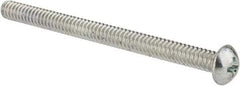 Value Collection - #10-24 UNC, 2-1/2" Length Under Head Phillips Drive Machine Screw - Round Head, Grade J82 Steel, Zinc-Plated Finish, Without Washer - Apex Tool & Supply