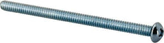 Value Collection - #10-24 UNC, 3" Length Under Head Phillips Drive Machine Screw - Round Head, Grade J82 Steel, Zinc-Plated Finish, Without Washer - Apex Tool & Supply