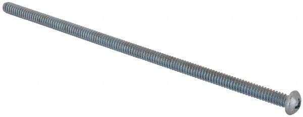 Value Collection - #10-24 UNC, 5" Length Under Head Phillips Drive Machine Screw - Round Head, Grade J82 Steel, Zinc-Plated Finish, Without Washer - Apex Tool & Supply