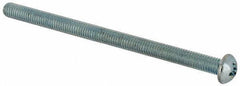 Value Collection - #10-32 UNF, 3" Length Under Head Phillips Drive Machine Screw - Round Head, Grade J82 Steel, Zinc-Plated Finish, Without Washer - Apex Tool & Supply